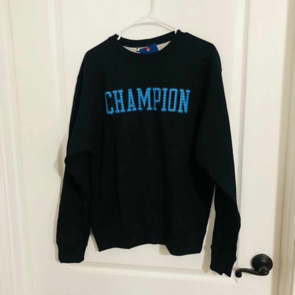Champion Powerblend Crewneck Sweatshirt Black Women's Size Medium NWT
